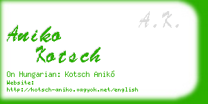 aniko kotsch business card